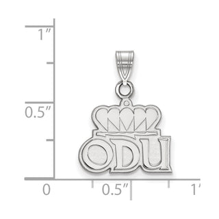 Sterling Silver Rhodium-plated LogoArt Old Dominion University O-D-U Small Pendant