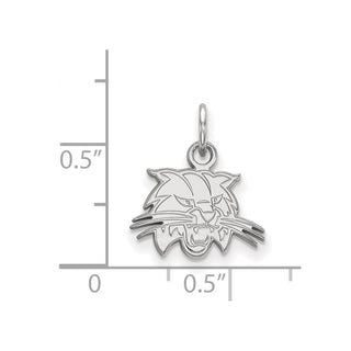 14k White Gold LogoArt Ohio University Bobcat Extra Small Pendant