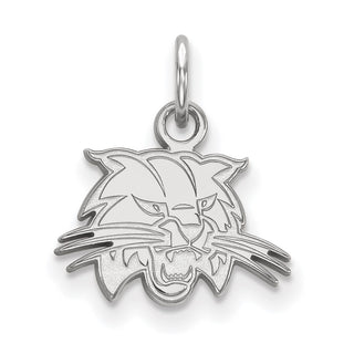 Sterling Silver Rhodium-plated LogoArt Ohio University Bobcat Extra Small Pendant