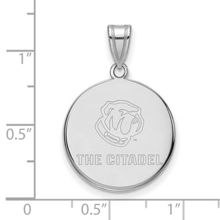 14k White Gold LogoArt The Citadel Large Pendant 4W019TCI