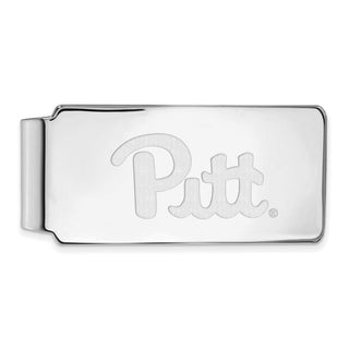 10k White Gold LogoArt University of Pittsburgh Money Clip