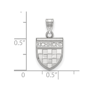10k White Gold LogoArt University of Richmond Small Shield Pendant