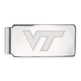 10k White Gold LogoArt Virginia Tech V-T Money Clip