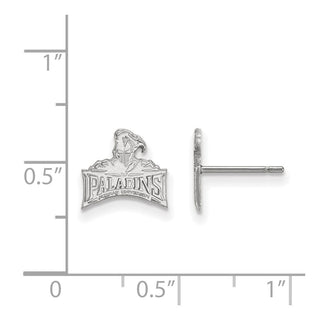 14k White Gold LogoArt Furman University Paladins Extra Small Post Earrings