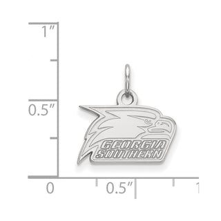 14k White Gold LogoArt Georgia Southern University Eagle Extra Small Pendant