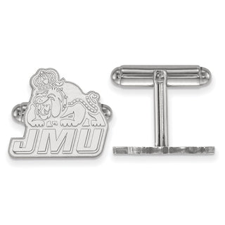 Sterling Silver Rhodium-plated LogoArt James Madison University Cuff Links