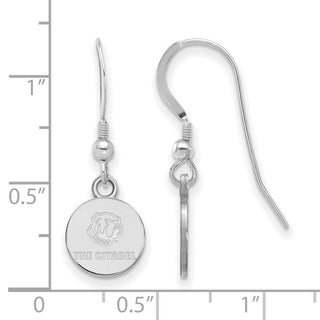 Sterling Silver Rhodium-plated LogoArt The Citadel XS Dangle Earrings