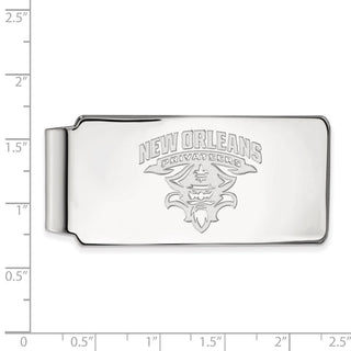10k White Gold LogoArt University of New Orleans Privateers Money Clip