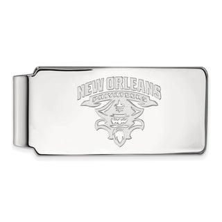 Sterling Silver Rhodium-plated LogoArt University of New Orleans Privateers Money Clip