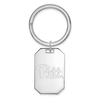 Sterling Silver Rhodium-plated LogoArt University of Pittsburgh Key Ring