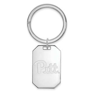 Sterling Silver Rhodium-plated LogoArt University of Pittsburgh Key Ring