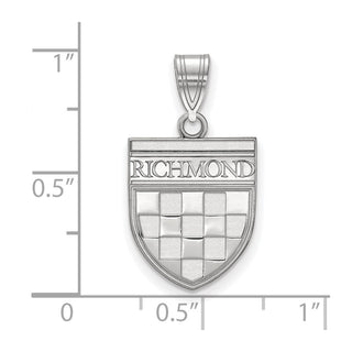 10k White Gold LogoArt University of Richmond Medium Shield Pendant