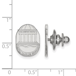 Sterling Silver Rhodium-plated LogoArt Coastal Carolina University Crest Lapel Pin