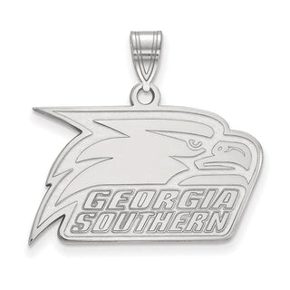 10k White Gold LogoArt Georgia Southern University Eagle Medium Pendant