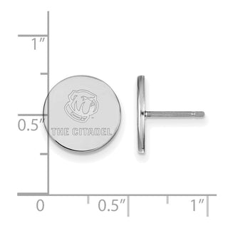 14k White Gold LogoArt The Citadel XS Post Earrings