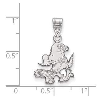 14k White Gold LogoArt United States Air Force Academy Falcon Medium Pendant 4W021USA