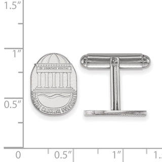 Sterling Silver Rhodium-plated LogoArt Coastal Carolina University Crest Cuff Links