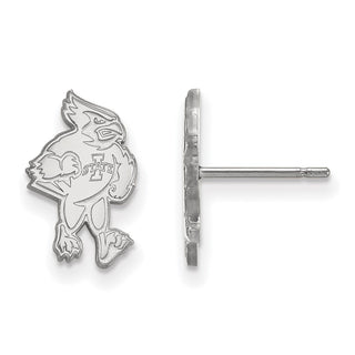 14k White Gold LogoArt Iowa State University Cardinal Small Post Earrings