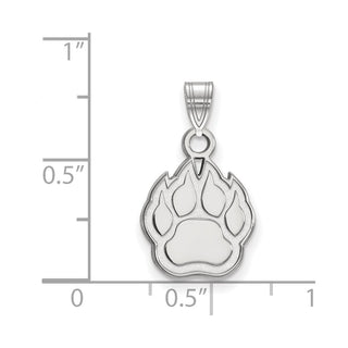 10k White Gold LogoArt Northern Illinois University Paw Small Pendant