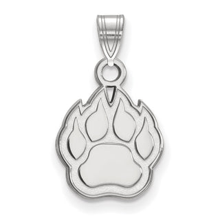 Sterling Silver Rhodium-plated LogoArt Northern Illinois University Paw Small Pendant