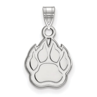 Sterling Silver Rhodium-plated LogoArt Northern Illinois University Paw Small Pendant