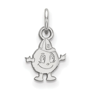 Sterling Silver Rhodium-plated LogoArt Syracuse University Mascot Extra Small Pendant