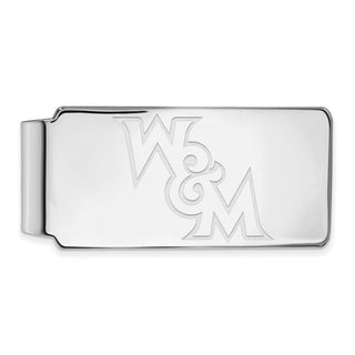 Sterling Silver Rhodium-plated LogoArt College of William and Mary Money Clip SS022WMA