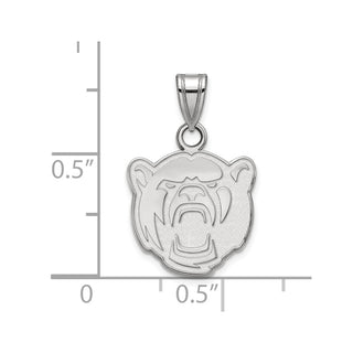Sterling Silver Rhodium-plated LogoArt Baylor University Small Pendant