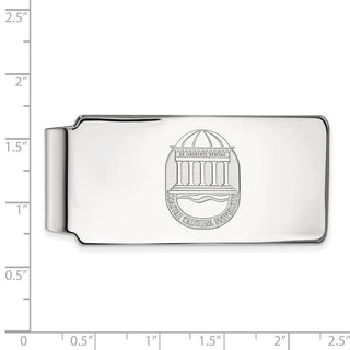 Sterling Silver Rhodium-plated LogoArt Coastal Carolina University Crest Money Clip