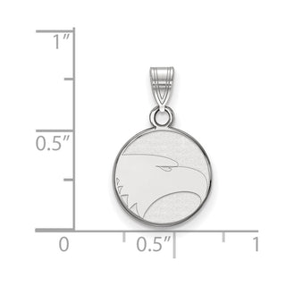 Sterling Silver Rhodium-plated LogoArt Georgia Southern University Eagle Small Pendant SS023GSU