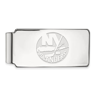 Sterling Silver Rhodium-plated NHL LogoArt New York Islanders Money Clip