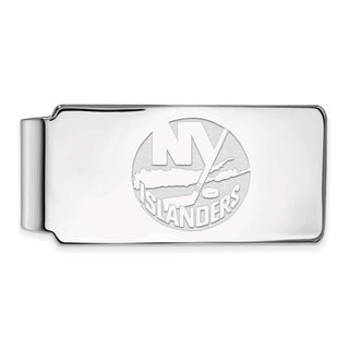 Sterling Silver Rhodium-plated NHL LogoArt New York Islanders Money Clip