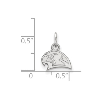 14k White Gold LogoArt Miami University Ohio Redhawk Extra Small Pendant