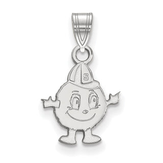 Sterling Silver Rhodium-plated LogoArt Syracuse University Mascot Small Pendant SS023SYU
