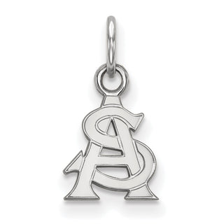 10k White Gold LogoArt Arizona State University A-S Extra Small Pendant