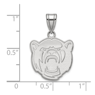 10k White Gold LogoArt Baylor University Medium Pendant