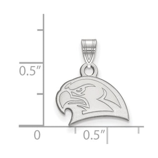 14k White Gold LogoArt Miami University Ohio Redhawk Small Pendant