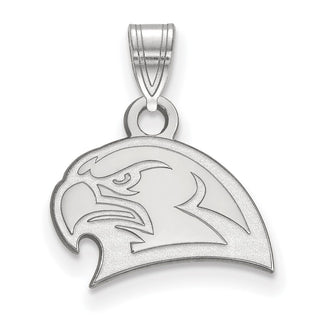 Sterling Silver Rhodium-plated LogoArt Miami University Ohio Redhawk Small Pendant