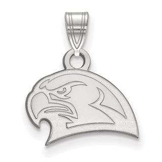 Sterling Silver Rhodium-plated LogoArt Miami University Ohio Redhawk Small Pendant