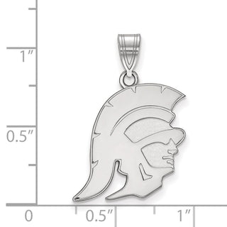 10k White Gold LogoArt University of Southern California Trojan Large Pendant