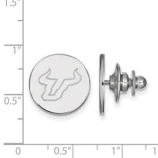 14k White Gold LogoArt University of South Florida Bull Lapel Pin