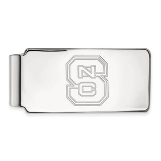 Sterling Silver Rhodium-plated LogoArt North Carolina State University N-C-S Money Clip