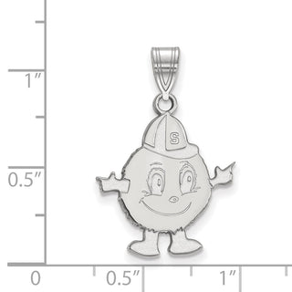 10k White Gold LogoArt Syracuse University Mascot Large Pendant 1W025SYU