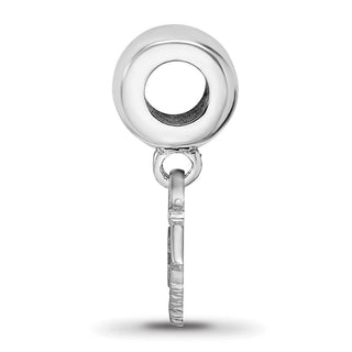 Sterling Silver Rhodium-plated LogoArt The Citadel XS Dangle Bead Charm