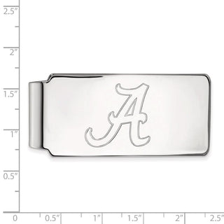 10k White Gold LogoArt University of Alabama Money Clip