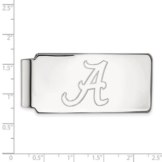 10k White Gold LogoArt University of Alabama Money Clip