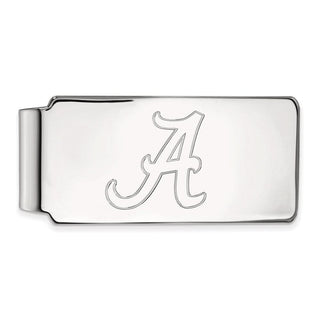 10k White Gold LogoArt University of Alabama Money Clip