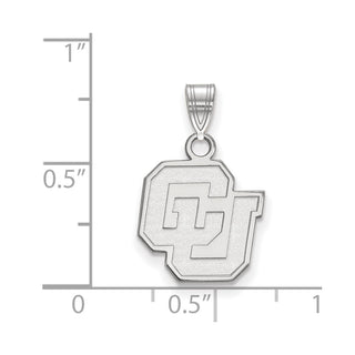 10k White Gold LogoArt University of Colorado C-U Small Pendant