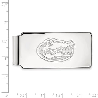 10k White Gold LogoArt University of Florida Gator Money Clip