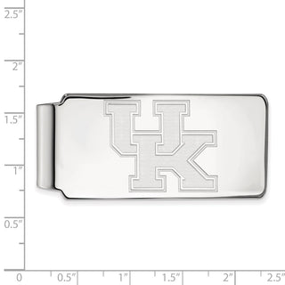 10k White Gold LogoArt University of Kentucky U-K Money Clip